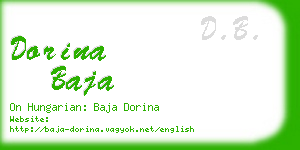 dorina baja business card